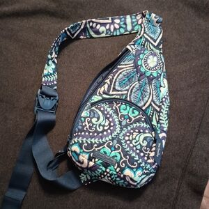 Vera Bradley Blue Island Medallion Sling Backpack